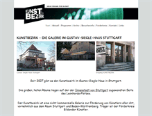 Tablet Screenshot of kunstbezirk-stuttgart.de